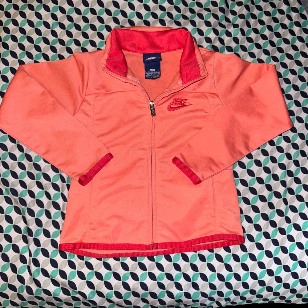 Girls Nike Zip up Pink Sweater 4/XS, Pink 3-4 years EUC!‎